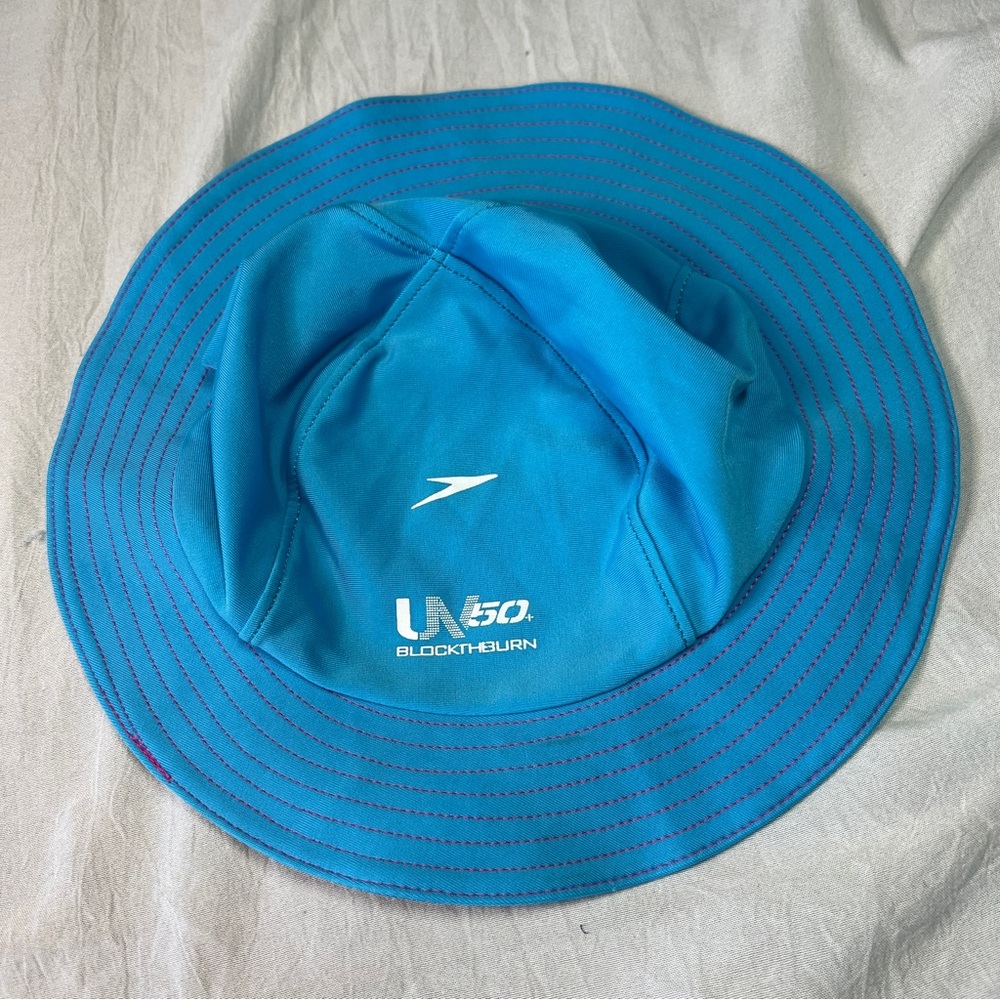 Speedo UV 50+ Block the Burn HAT Sx L/XL Sunshine Bucket Cap straps NEWwoTags